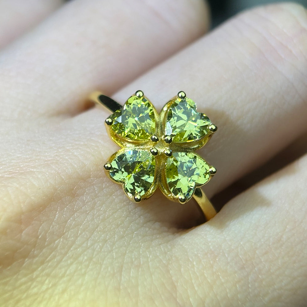 Shamrock Ring - Peridot