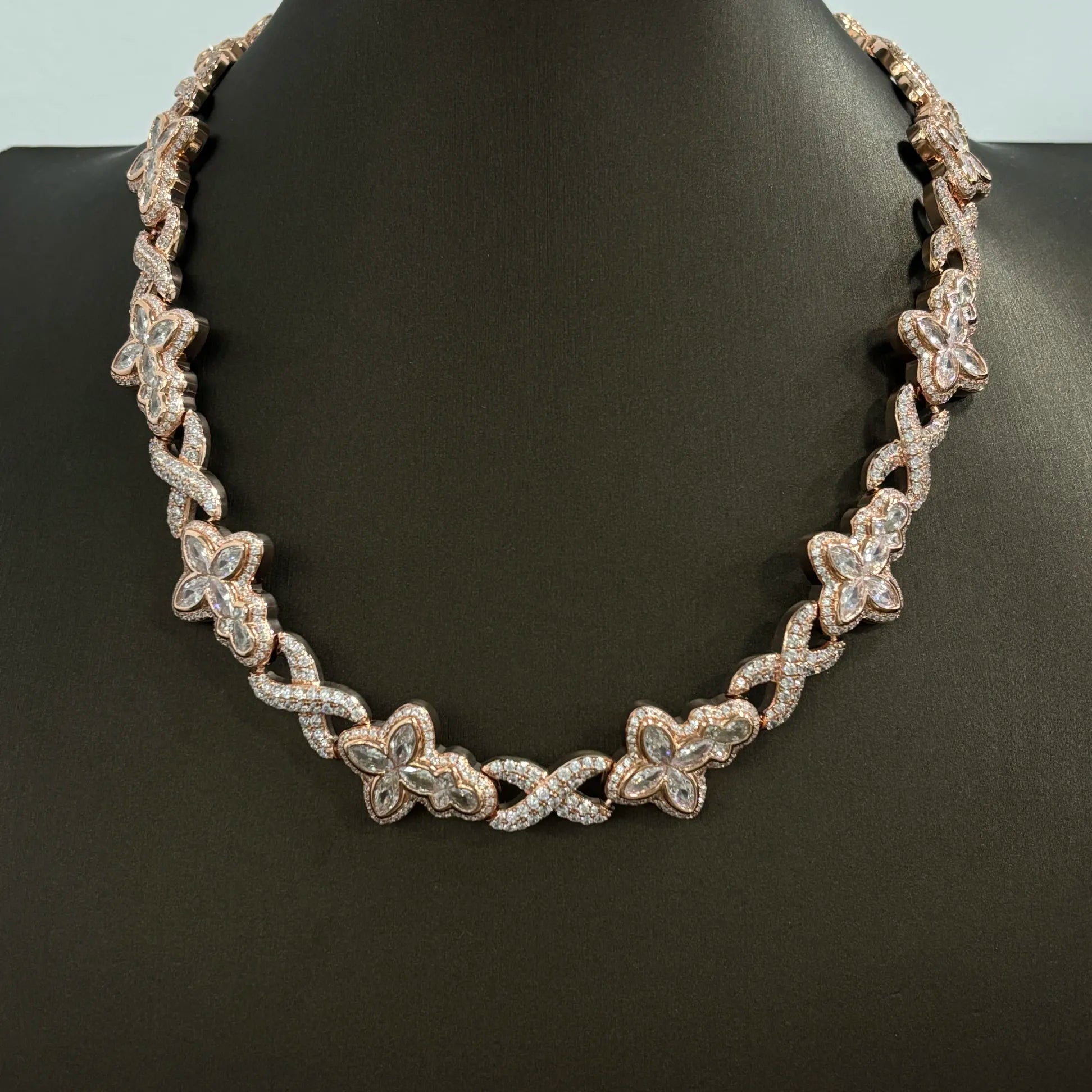 Multi-cut White Sapphire Necklace For Men