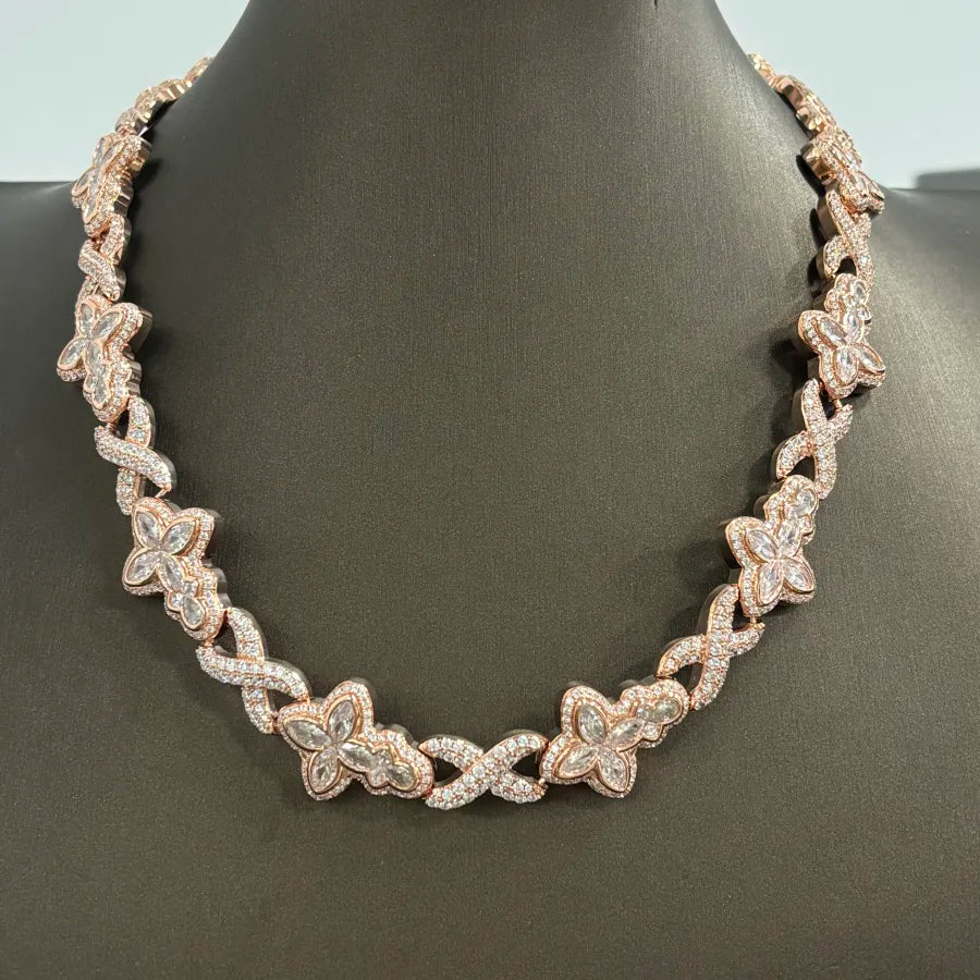 Multi-cut White Sapphire Necklace For Men