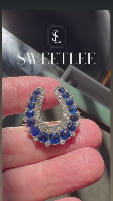 "Horseshoe" Two Tone Occasional Wedding Brooch