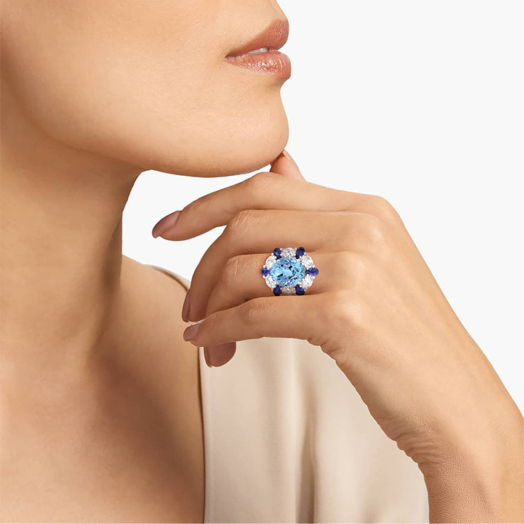 4 Carats Aquamarine Ring