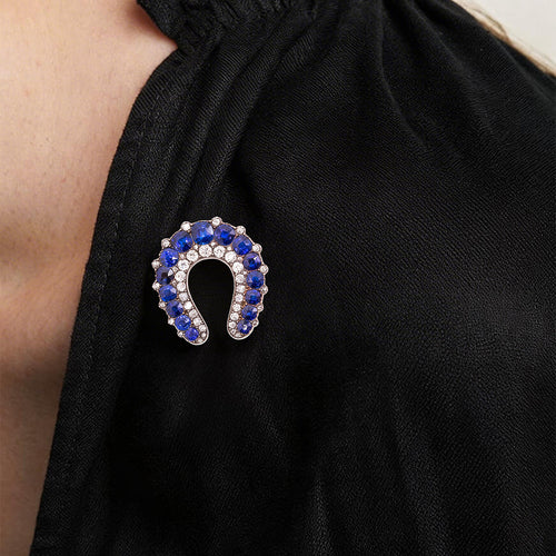 "Horseshoe" Two Tone Occasional Wedding Brooch